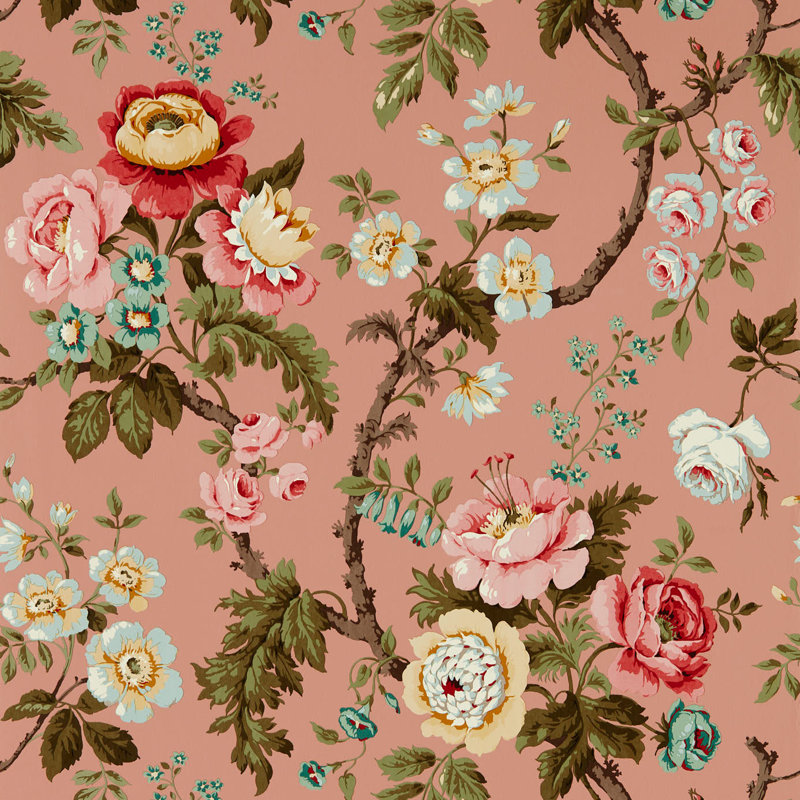 Hykenham 10.05m x 68.6cm Matte Wallpaper Roll, Pink