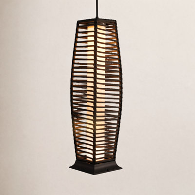 Freida Solar Powered Wicker Floor Lamp
