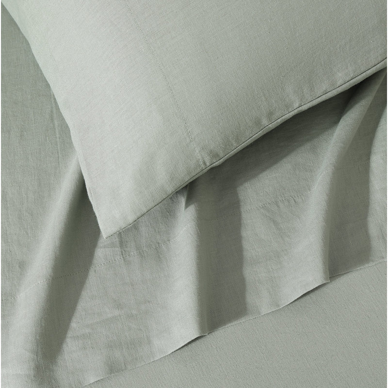 Egyptian Cotton-European Linen Sheet Set, Queen Sheet Set with 2 Pillowcases, Dusk