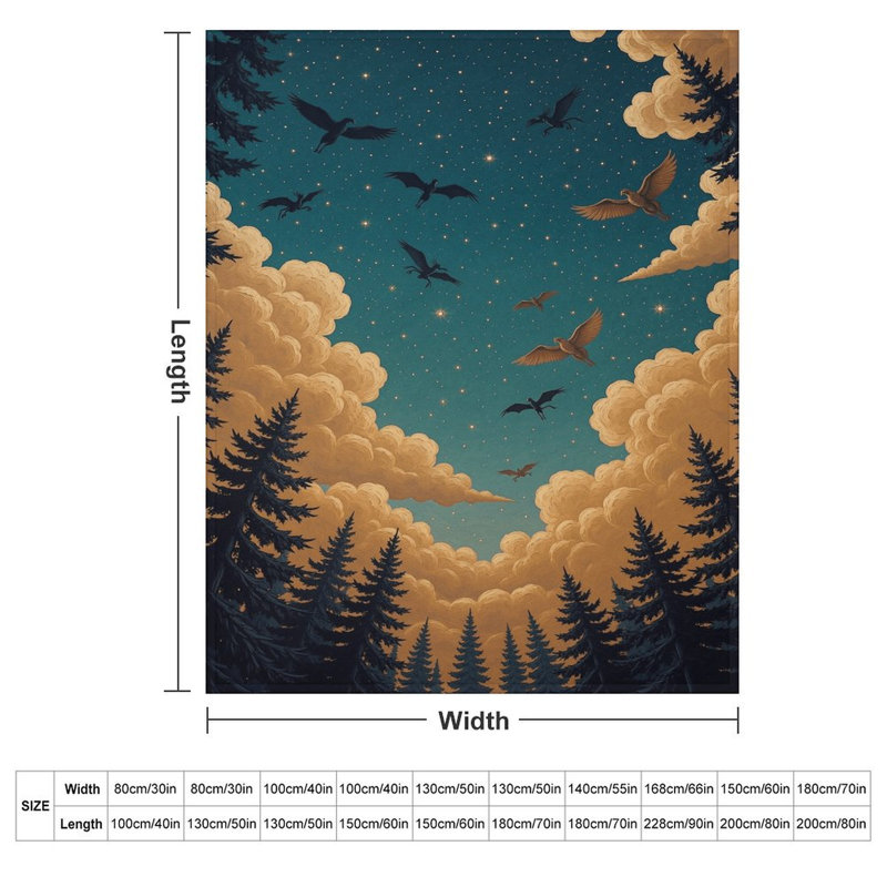 Jeté de nuit en flanelle Starry Night Sky, 40 po x 50 po