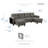 Neroni 102" Modern & Contemporary Square Arms Boucle Sectional with 2 Chaises - Boucle Sectional, Integrated Pull-Out Sleeper, Dual Hidden Storage-759244854