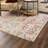 Ingleby Red Distressed Ornamental Area Rug-1260320031