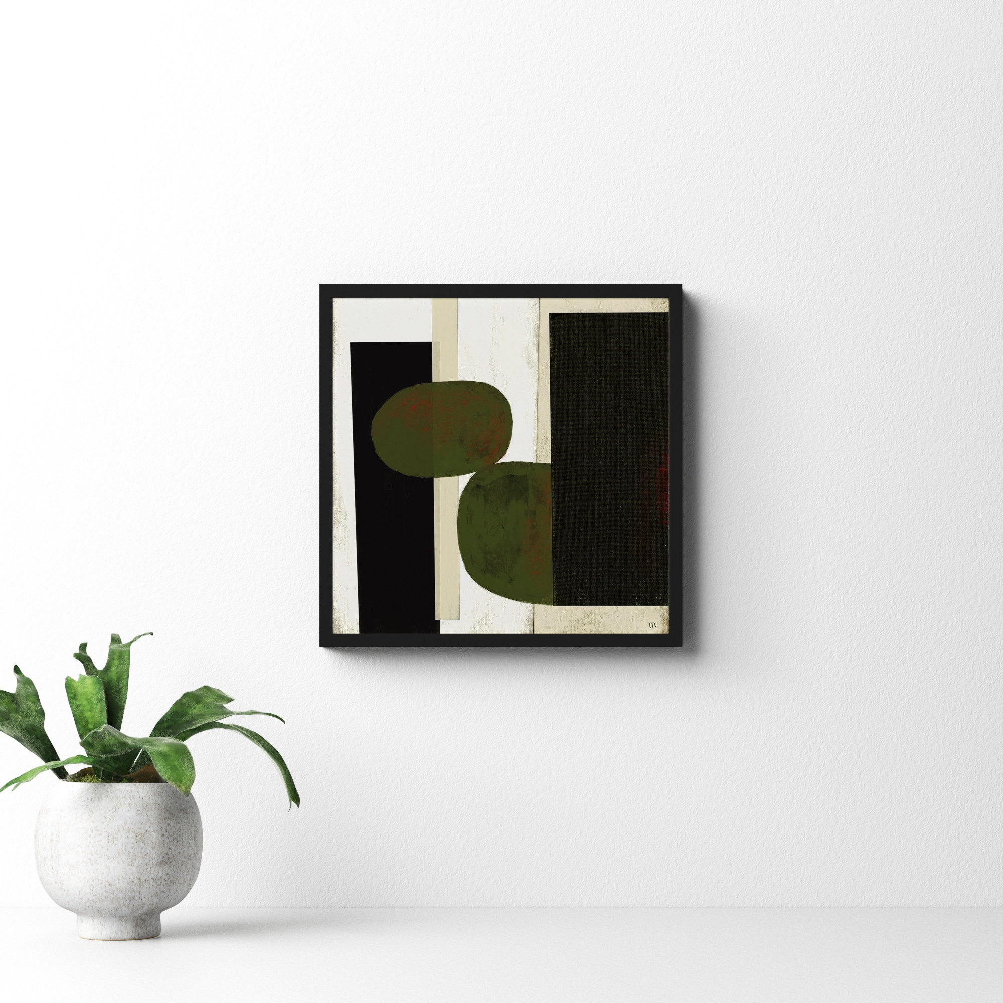 Collage 1 by StudioM, Black Framed Paper, 16" H x 16" W x 1.25" D