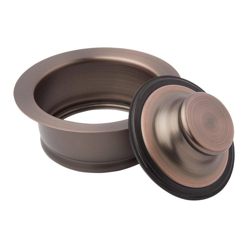 Bride et bouchon de broyeur de cuisine - 3,5 po, Bronze huilé