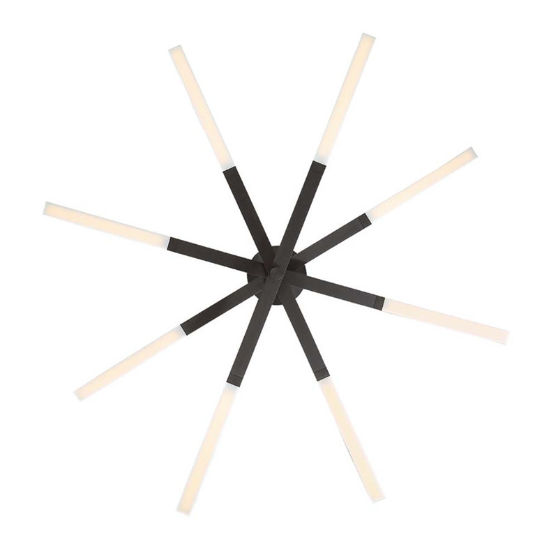 Stacked 8 - Light LED Chandelier, Black