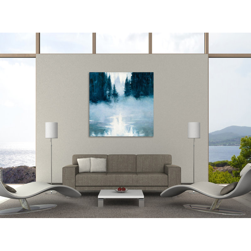 «Boundary Waters» par Julia Purinton, art mural sur toile, H 48 po x l 48 po x P 1,5 po