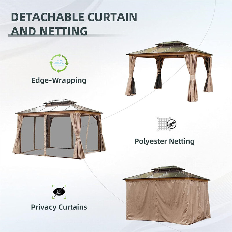 Pavillon de jardin d'extérieur en métal