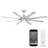 66" 8 - Blade Outdoor / Indoor Smart Ceiling Fan with Remote Control Included, Works With Google Assistant, Amazon Alexa and IOS/Android Mobile APP-57504433-56806448