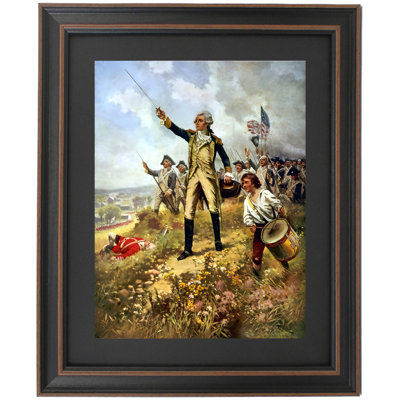 Framed Lafayette's Baptism Of Fire By Edward Percy Moran