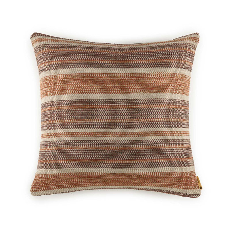 Macario Striped Pillow Cover & Insert, Desert, Square 26"