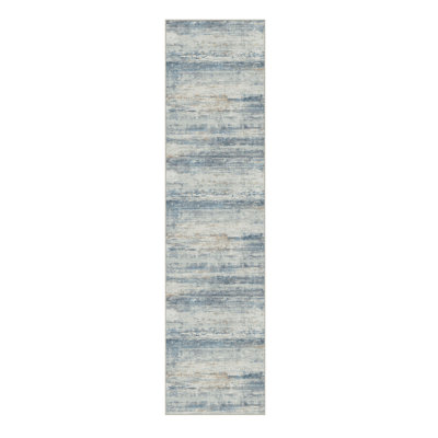 Tapis bleu abstrait Licia