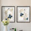 «Abstracted Orchid I», ensemble de 2 peintures sur papier encadrées