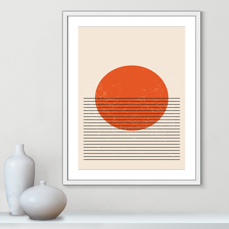 «Bright Minimal Series # 2» par Stanley, Blanc satiné, L 23,5 po x H 29,5 po, Matted Print
