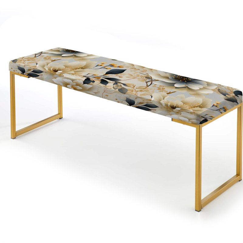 Banc rembourré or, Ethereal Neutrals Boho Pattern