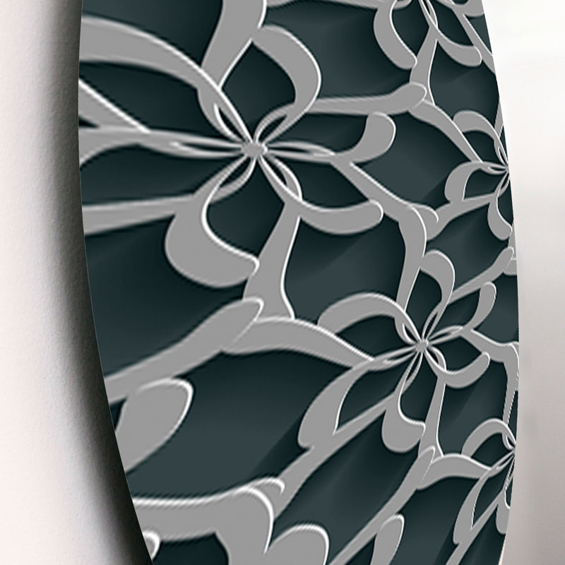 Ensemble de 3 motifs floraux en 3D. Ensemble de décoration murale
