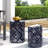 Navy Blue Metal Accent Table - Modern Iron Cut Feature, Powder-Coated Frame, Ready To Place S/2 Tables Detail In Blue, Instant Setup-1997982782