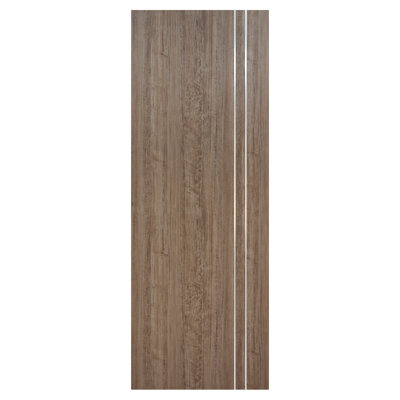 HG-002VR Light Aloe Wood Laminated Modern Interior Door Slab Only