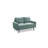 Agathi 58" Black Metal Feet Square Arm Silk Fabric Sofa Loveseat-1048566080