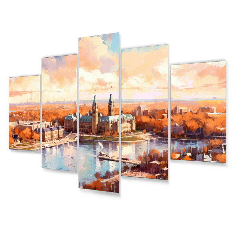 «Sunny On Ottawa River», ensemble de reproduction d'art en métal allemand