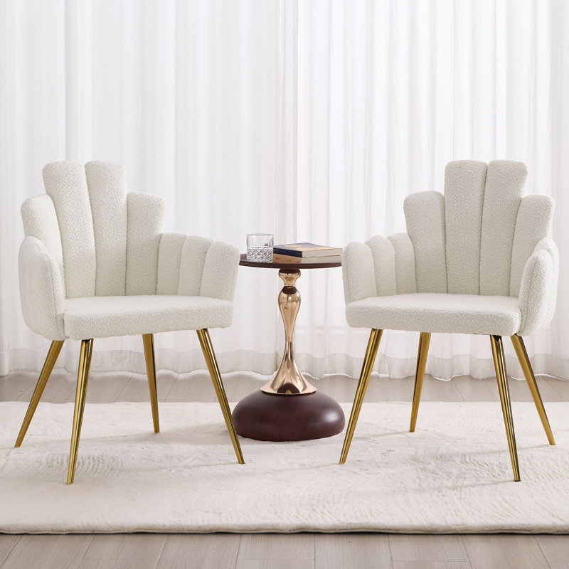 Upholstered Swivel Dining Chairs with Armrest, 180‑Degree Auto‑Return Accent Side Chairs, Steel Frame High‑Density Sponge Padded Chairs for Dining Room Living Room Home Office