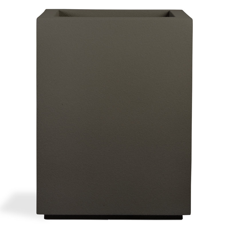 Langer Tall Lightweight Outdoor 23" x 18" x 30" Column Planter Box, Slate Gray