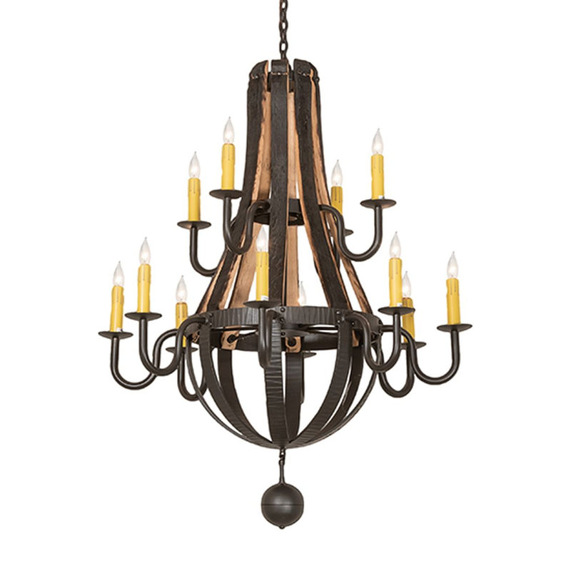 Barrel Stave 12 - Light Chandelier