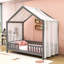Lit House avec auvent et lattes-471680269