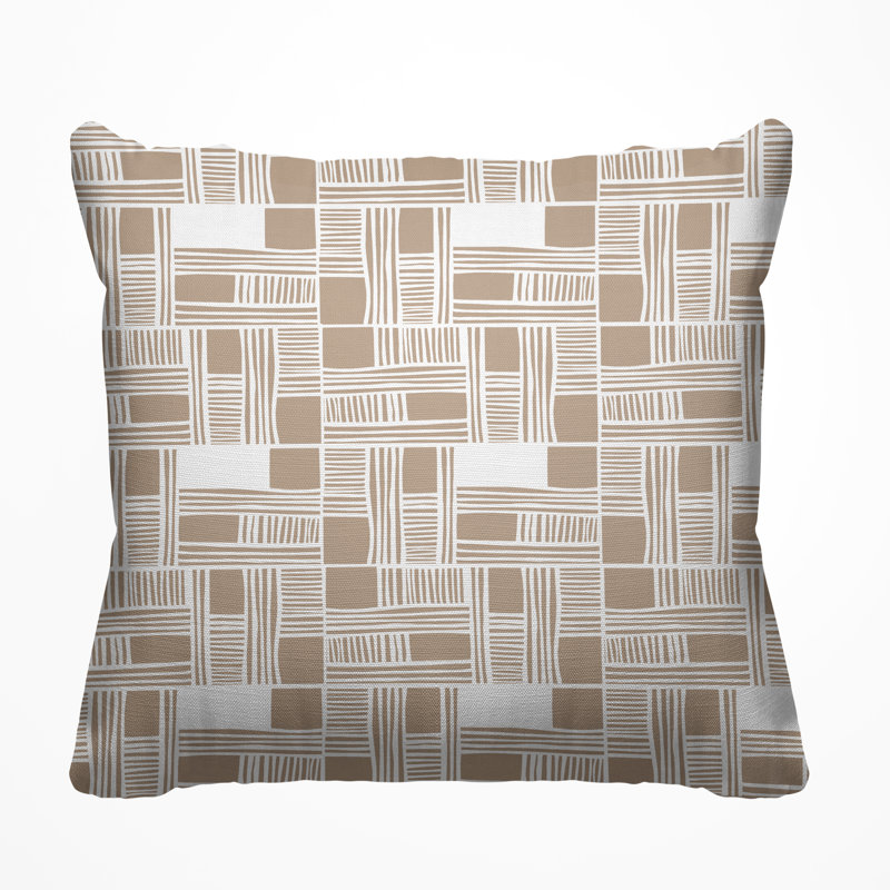 Housse et insert de coussin intérieur / extérieur Kapri, 15 po x 15 po, Beige, Carré