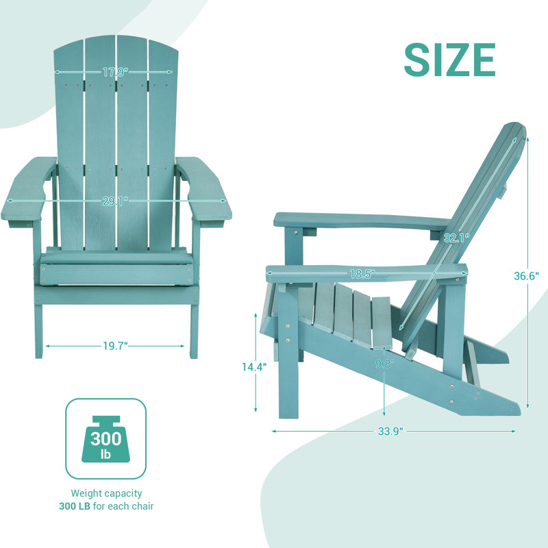 Chaise Adirondack Lamonica, Bleu lac
