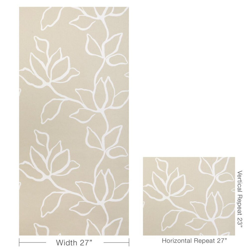 Floral Sketch Wp - Sage, Linen