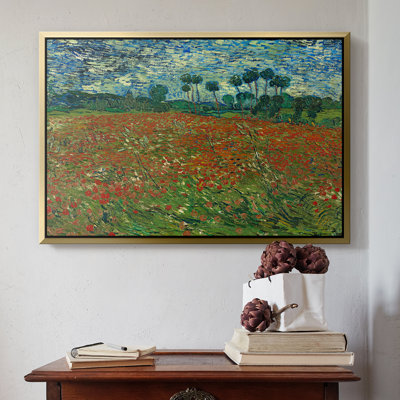 Champ avec coquelicots, 1889 - Vincent van Gogh, toile tendue avec châssis