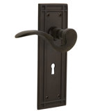 Mission Plate Passage (Hall & Closet) with Decorative Keyhole and Manor Lever