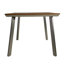 Table de salle à manger avec plateau en faux bois Leeds