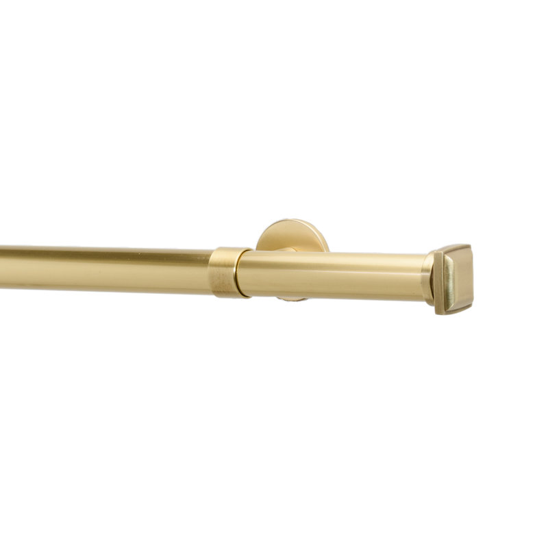Tringle à rideaux simple 1,13 po, 60", Laiton rétro