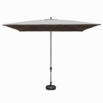 Rectangle Patio Umbrella With Crank Lift And Tilt Function, Grey (Base Not Included)