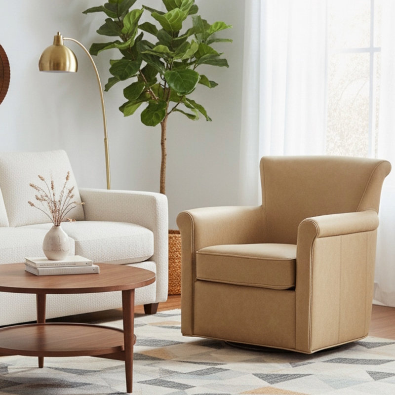 Chaise d'appoint pivotante polyvalente pour tout décor, offrant confort, style et mouvement sans effort avec des caractéristiques pratiques