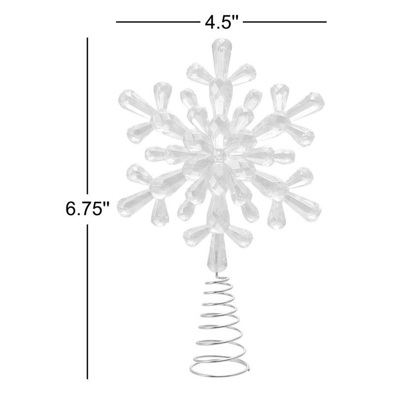 Décoration pour sommet de sapin en plastique et métal
