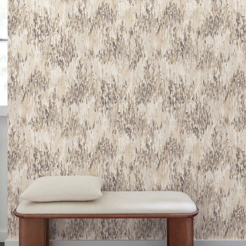 Inia Collection Abstract Ethnic All-over Wallpaper Roll, Grey