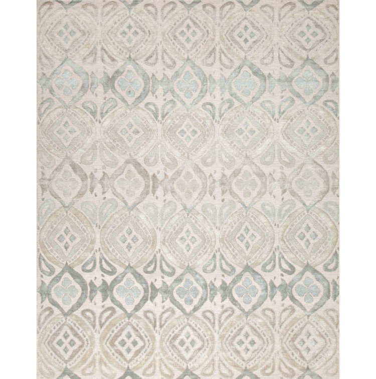 Contemporary Geometric Area Rug in Ivory