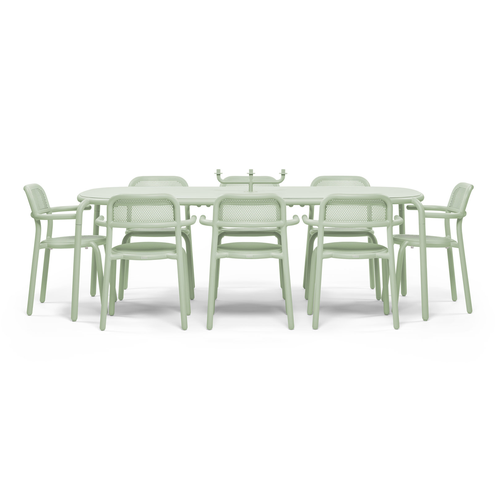 Toni Tablo Outdoor Dining Table, Mist Green