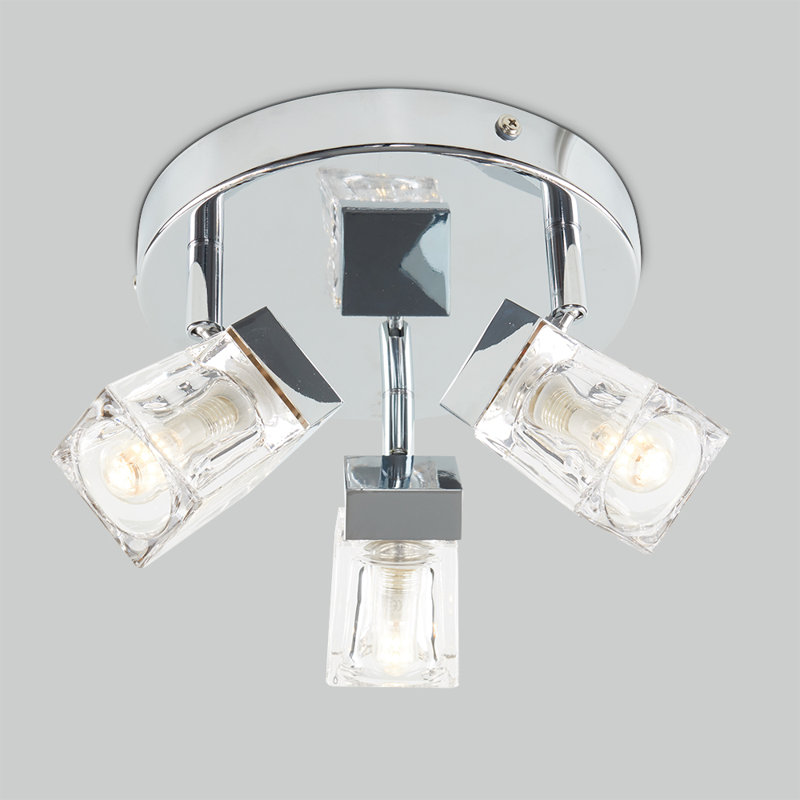 Eshleman Glass Spotlight, Polished Chrome, No