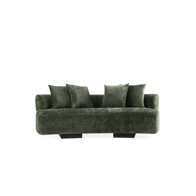 Verandah 91" Chenille Sofa In Olive Green