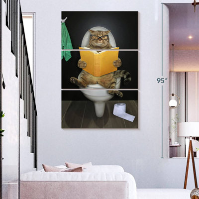 Ketti Nerdy Cat On The Toilet