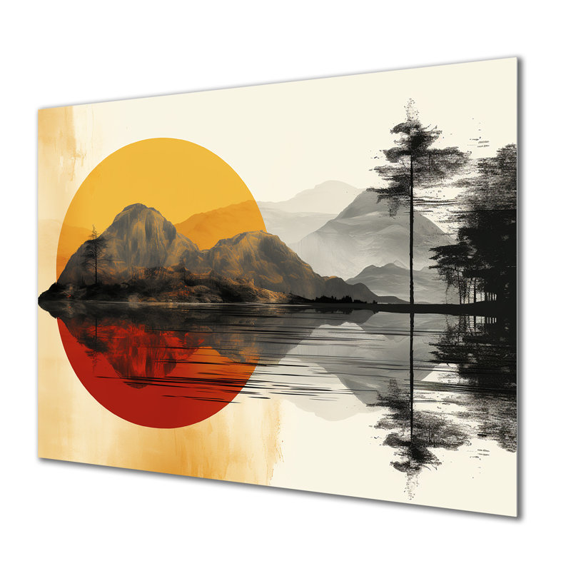 «Transcendent Mountain Abstract Collages I», art mural en métal abstrait Collages MT131742, H 24 po x l 32 po x P 1 po