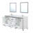 Ziva 72 in W x 22 in D Double Bath Vanity, White Top, 30 in Mirrors and Chrome Faucet Set-50521802-113109292