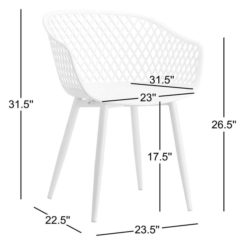 Piazza Patio Dining Chair, Gray