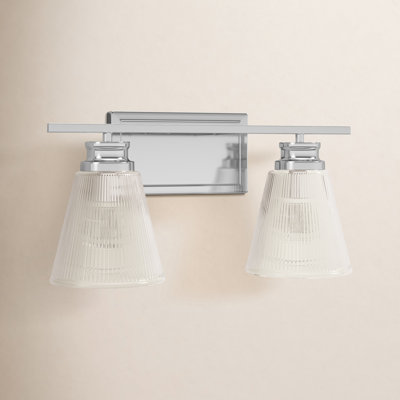 Orsina 2 Light Ribbed Dimmable Vanity Light
