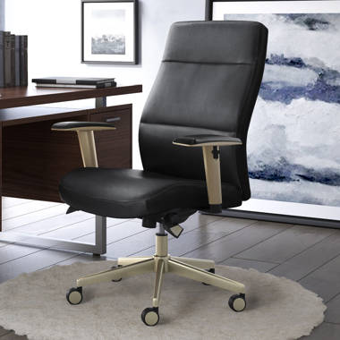 Executive High Back Office Chair in Charcoal Gray Bonded Leather