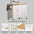 Charming 52" Farmhouse Kitchen Island with Drop Leaf, 5 Drawers & Spice Rack, Embossed Texture Rolling Cart with Towel Holder and Adjustable Shelf-381456489