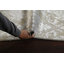 Tapis gris noué à la main de conception unique 8 pi x 10 pi 6 po New Age